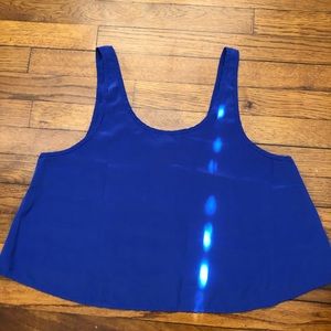 Royal blue cropped blouse